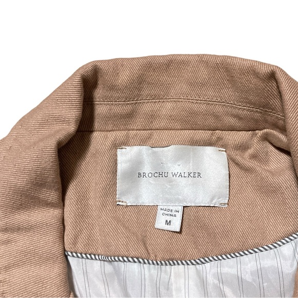 Brochu Walker 100% Cotton Blazer Women’s size Medium in Beige - Picture 4 of 7